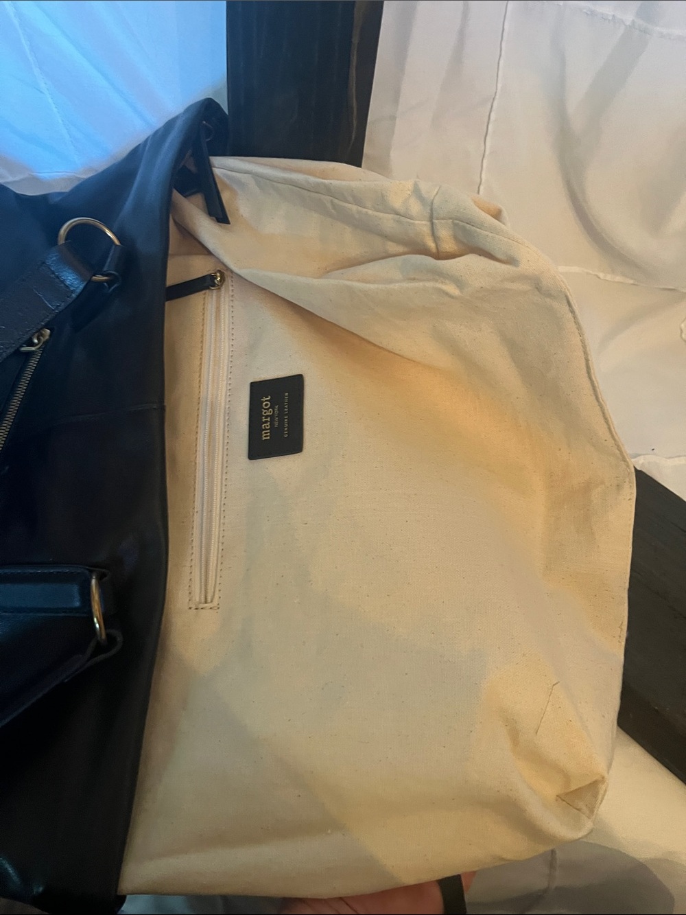 Margot Black Leather Tote - Picture 12 of 13